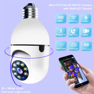 1080P WiFi E27 Light Bulb Security Camera