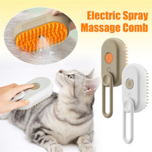 3-in-1 Electric Steamy Pet Grooming Brush & Massager