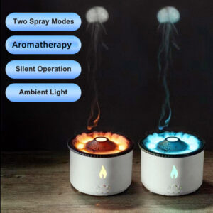 Volcano Flame Aromatherapy Humidifier & Jellyfish Smoke Diffuser
